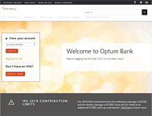 Tablet Screenshot of optumhealthfinancial.com
